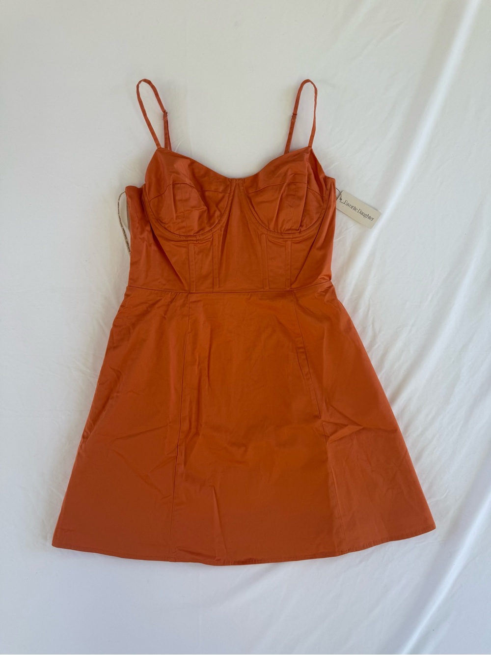 Favorite Daughter The What's Your Sign Dress Womens 6 Creamsicle Orange Mini NWT